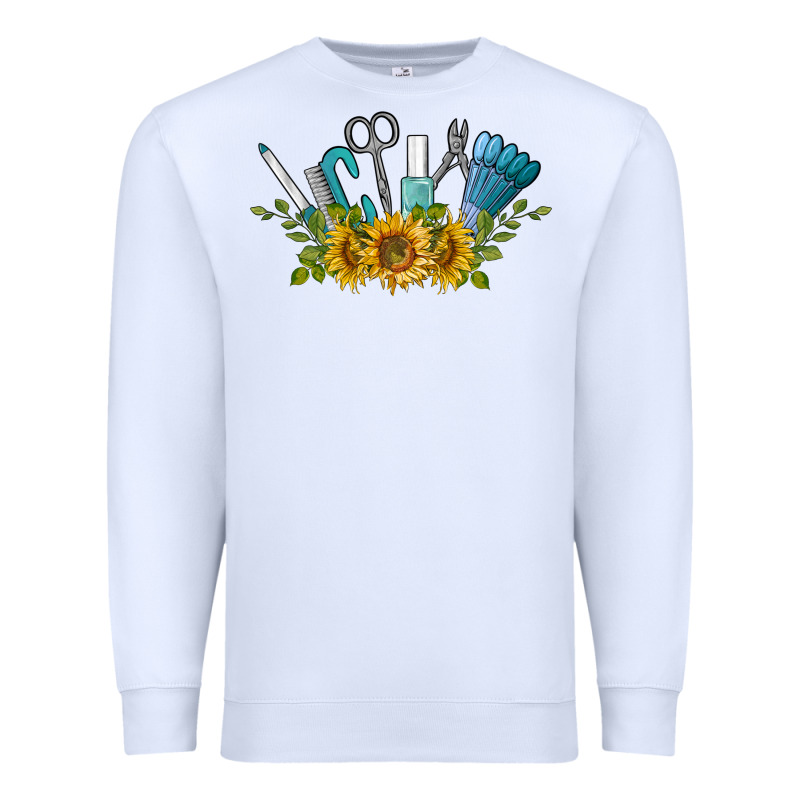 Nail Tools With Sunflower Premium Sweatshirt by BarkalooDesign | Teevron