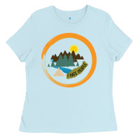 Baby Blue I hate people camping hiking Ladies Tee - Bettercallsaul