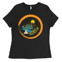 Black I hate people camping hiking Ladies Tee - Bettercallsaul
