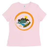 Bubblegum Pink I hate people camping hiking Ladies Tee - Bettercallsaul