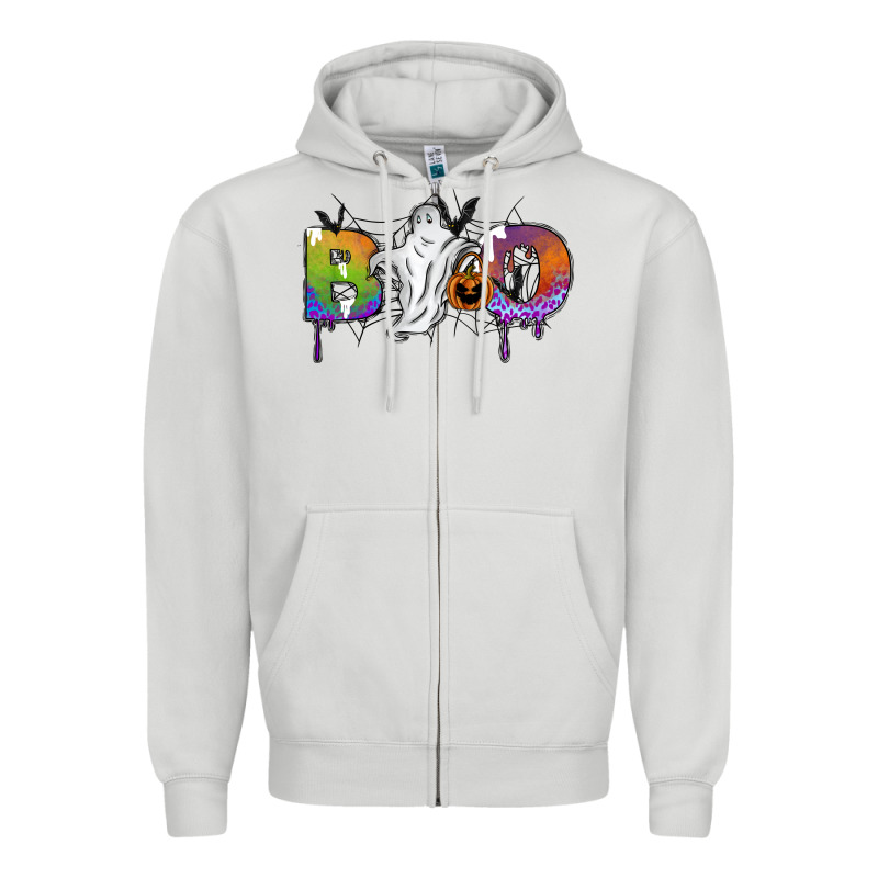 Boo Zipper Hoodie by SublimationCraftShop | Teevron