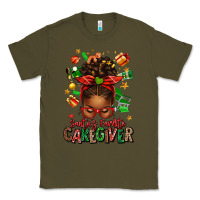 Army Green santas favorite caregiver afro messy bun Classic Tee - texasbilliewilder