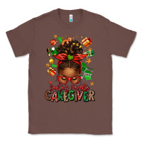 Chestnut santas favorite caregiver afro messy bun Classic Tee - texasbilliewilder