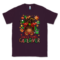 Plum santas favorite caregiver afro messy bun Classic Tee - texasbilliewilder