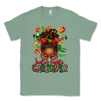 Sage santas favorite caregiver afro messy bun Classic Tee - texasbilliewilder