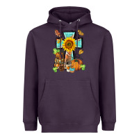 Plum western thankful cross pumpkin Heavyweight Hoodie - BarkalooDesign