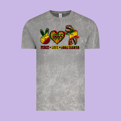 Peace Love Juneteenth Vintage Tee Designed By Cowgirlartshop