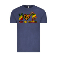 Vintage Denim peace love juneteenth Vintage Tee - CowGirlArtShop