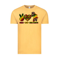 Vintage Mustard peace love juneteenth Vintage Tee - CowGirlArtShop