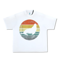 White Seal Lover Gifts Retro Vintage Sea Lion Animal Silhouette Urban Heavy Tee - trangStudio