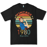 Black Vintage 1980 Original Parts Women 40th Birthday Premium Tee - Bettercallsaul