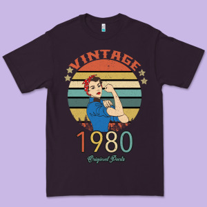 Vintage 1980 Original Parts Women 40th Birthday Premium Tee Designed By Bettercallsaul