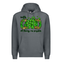 Rock With god all things are possible St. Patrick's Day Premium Hoodie - LillyAllenDesigns
