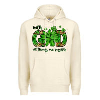 Sandshell With god all things are possible St. Patrick's Day Premium Hoodie - LillyAllenDesigns