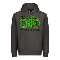 Smoke With god all things are possible St. Patrick's Day Premium Hoodie - LillyAllenDesigns