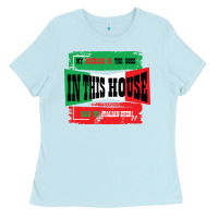 Baby Blue MY HUSBAND IS THE BOSS IN THIS HOUSE SAID NO ITALIAN EVER Ladies Tee - Bettercallsaul