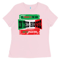 Bubblegum Pink MY HUSBAND IS THE BOSS IN THIS HOUSE SAID NO ITALIAN EVER Ladies Tee - Bettercallsaul