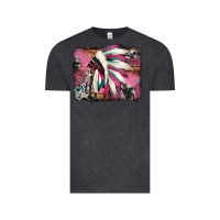 Vintage Black indian headdress valentine's day Vintage Tee - Jasminsmagicworld