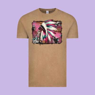 Indian Headdress Valentine's Day Vintage Tee Designed By Jasminsmagicworld