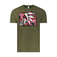 Vintage Olive indian headdress valentine's day Vintage Tee - Jasminsmagicworld