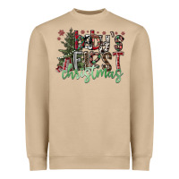 Mushroom Baby's First Christmas Heavyweight Sweatshirt - CowhideDigitalArt