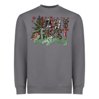 Storm Baby's First Christmas Heavyweight Sweatshirt - CowhideDigitalArt