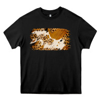 Black leopard cowhide brushstroke Heavy Core Tee - Jasminsmagicworld