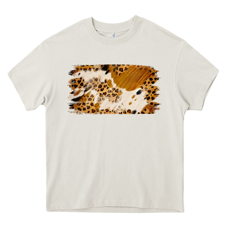 Leopard Cowhide Brushstroke Heavy Core Tee by Jasminsmagicworld | Teevron