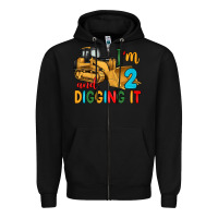Black i'm 2 and digging it Zipper Hoodie - Artiststas
