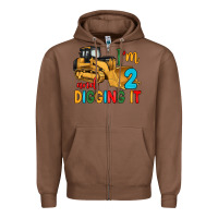 Chestnut i'm 2 and digging it Zipper Hoodie - Artiststas