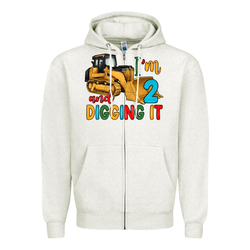 I'm 2 And Digging It Zipper Hoodie by Artiststas | Teevron