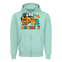 Seafoam i'm 2 and digging it Zipper Hoodie - Artiststas