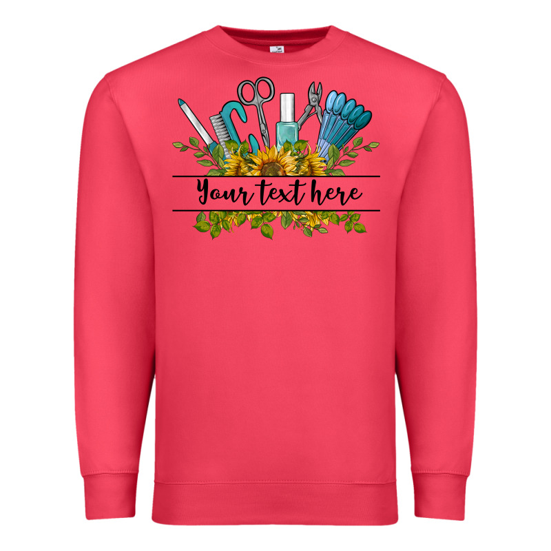 Customize Nail Tools With Sunflower Preview Premium Sweatshirt by BarkalooDesign | Teevron