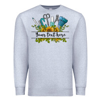 Heather Grey customize nail tools with sunflower preview Premium Sweatshirt - BarkalooDesign