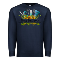 Navy customize nail tools with sunflower preview Premium Sweatshirt - BarkalooDesign