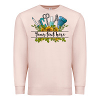 Pale Pink customize nail tools with sunflower preview Premium Sweatshirt - BarkalooDesign