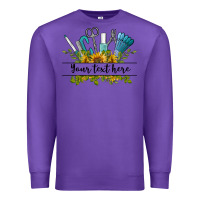 Purple customize nail tools with sunflower preview Premium Sweatshirt - BarkalooDesign