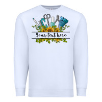 White customize nail tools with sunflower preview Premium Sweatshirt - BarkalooDesign