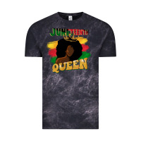 Cloud Black juneteenth queen black woman afro queen Vintage Tee - CowGirlArtShop