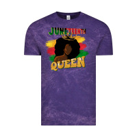 Cloud Purple juneteenth queen black woman afro queen Vintage Tee - CowGirlArtShop