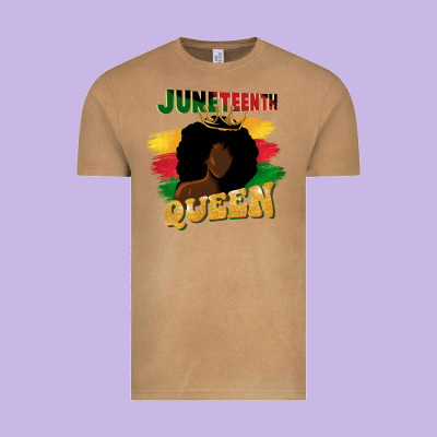 Juneteenth Queen Black Woman Afro Queen Vintage Tee Designed By Cowgirlartshop