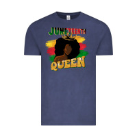 Vintage Denim juneteenth queen black woman afro queen Vintage Tee - CowGirlArtShop