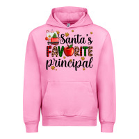 Fuchsia Pink santa's favorite principal Urban Hoodie - AdoDesignShop