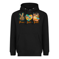 Black peace love fall Heavyweight Hoodie - BarkalooDesign
