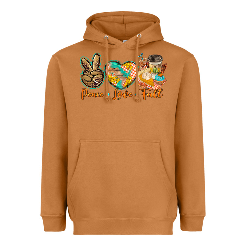 Peace Love Fall Heavyweight Hoodie by BarkalooDesign | Teevron
