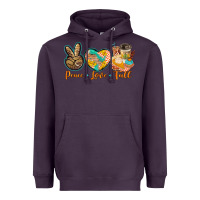 Plum peace love fall Heavyweight Hoodie - BarkalooDesign