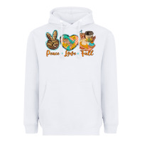White peace love fall Heavyweight Hoodie - BarkalooDesign