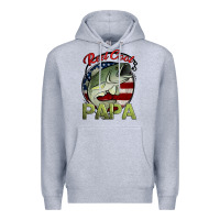 Heather Grey reel cool papa fishing Premium Hoodie - Jasminsmagicworld