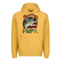 Mustard reel cool papa fishing Premium Hoodie - Jasminsmagicworld