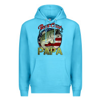 Ocean Blue reel cool papa fishing Premium Hoodie - Jasminsmagicworld